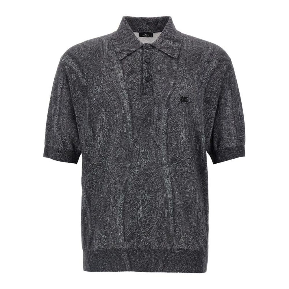 Etro Multicolor Silk Polo Men's Shirt